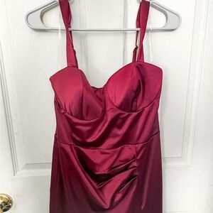 Trixxi Burgundy Mini Dress